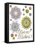 Snowflakes & Polka Dots-Cyndi Lou-Framed Stretched Canvas