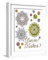 Snowflakes & Polka Dots-Cyndi Lou-Framed Giclee Print