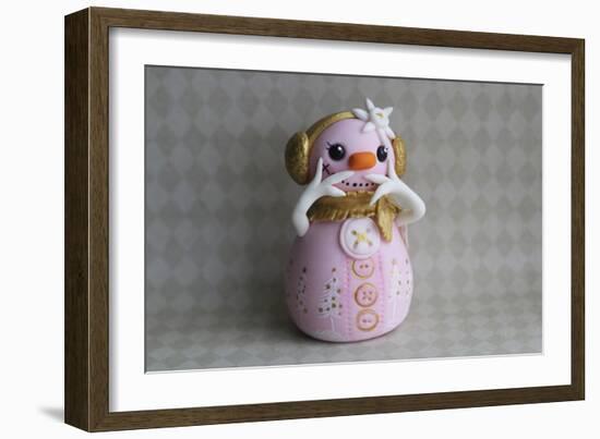 Snowgirl Tickled Pink-null-Framed Photographic Print