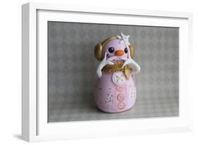 Snowgirl Tickled Pink-null-Framed Photographic Print