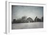 Snowing at the Old Barn-Jai Johnson-Framed Giclee Print