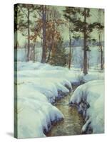 Snowladen Brook, Walter Launt Palmer (1854-1932)-Walter Launt Palmer-Stretched Canvas