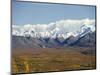 Snowline on Alaska Range, Denali National Park, Alaska, USA-Tony Waltham-Mounted Photographic Print
