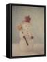 Snowman and Broom by Jennifer Kennard-Jennifer Kennard-Framed Stretched Canvas