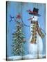 Snowman and Christmas Tree-Marilyn Dunlap-Stretched Canvas