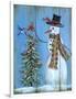 Snowman and Christmas Tree-Marilyn Dunlap-Framed Art Print