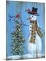 Snowman and Christmas Tree-Marilyn Dunlap-Mounted Art Print