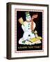 Snowman and Dog - Child Life-Eleanor Mussey Young-Framed Giclee Print