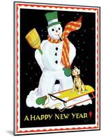 Snowman and Dog - Child Life-Eleanor Mussey Young-Mounted Giclee Print