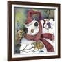 Snowman and Elves-Kory Fluckiger-Framed Giclee Print