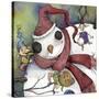 Snowman and Elves-Kory Fluckiger-Stretched Canvas