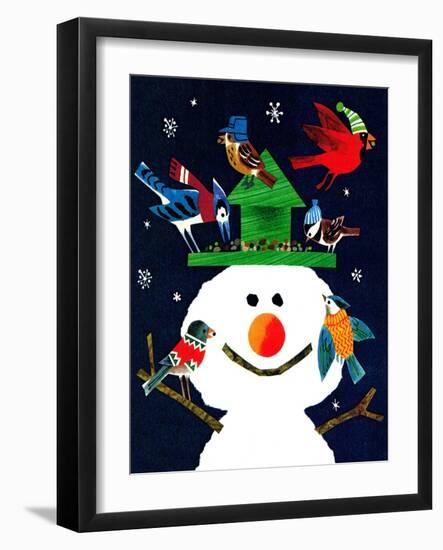 Snowman and Friends - Jack and Jill, January 1980-Allan Eitzen-Framed Giclee Print