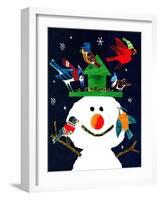 Snowman and Friends - Jack and Jill, January 1980-Allan Eitzen-Framed Giclee Print