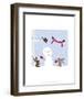 Snowman and Friends - Wink Designs Contemporary Print-Michelle Lancaster-Framed Art Print