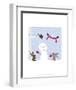 Snowman and Friends - Wink Designs Contemporary Print-Michelle Lancaster-Framed Art Print