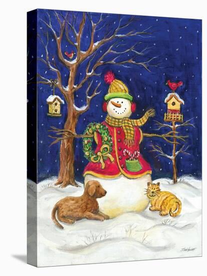 Snowman and Friends-Todd Williams-Stretched Canvas