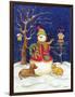 Snowman and Friends-Todd Williams-Framed Art Print