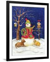 Snowman and Friends-Todd Williams-Framed Art Print