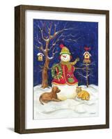 Snowman and Friends-Todd Williams-Framed Art Print