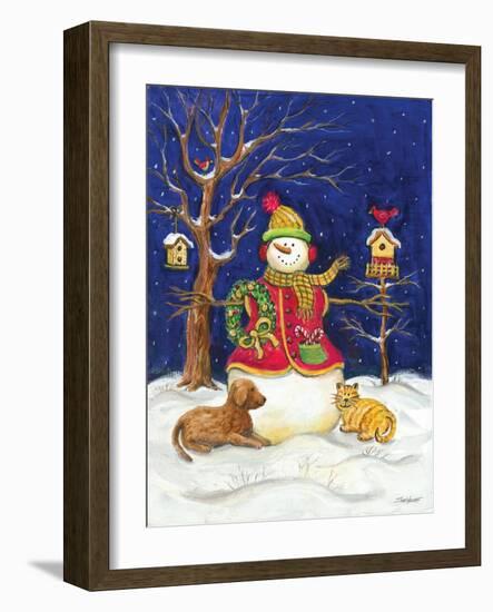 Snowman and Friends-Todd Williams-Framed Art Print