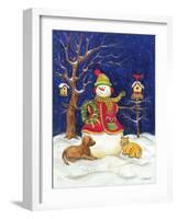 Snowman and Friends-Todd Williams-Framed Art Print