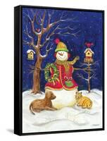 Snowman and Friends-Todd Williams-Framed Stretched Canvas