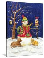 Snowman and Friends-Todd Williams-Stretched Canvas