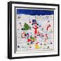 Snowman and Friends-Christian Kaempf-Framed Premium Giclee Print