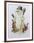 Snowman and Hares, 1999-Kestutis Kasparavicius-Framed Giclee Print