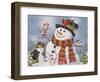 Snowman and Kitten-William Vanderdasson-Framed Giclee Print