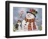 Snowman and Kitten-William Vanderdasson-Framed Giclee Print