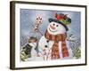 Snowman and Kitten-William Vanderdasson-Framed Giclee Print