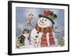 Snowman and Kitten-William Vanderdasson-Framed Giclee Print