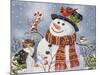 Snowman and Kitten-William Vanderdasson-Mounted Giclee Print