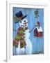 Snowman and Lovebirds-Marilyn Dunlap-Framed Art Print