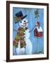 Snowman and Lovebirds-Marilyn Dunlap-Framed Art Print