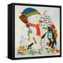 Snowman and Penguin-Christian Kaempf-Framed Stretched Canvas