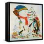 Snowman and Penguin-Christian Kaempf-Framed Stretched Canvas