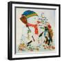 Snowman and Penguin-Christian Kaempf-Framed Giclee Print