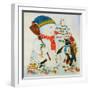 Snowman and Penguin-Christian Kaempf-Framed Giclee Print