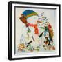 Snowman and Penguin-Christian Kaempf-Framed Giclee Print