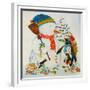 Snowman and Penguin-Christian Kaempf-Framed Giclee Print