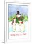 Snowman and Polar Share Joy-Melinda Hipsher-Framed Giclee Print