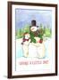 Snowman and Polar Share Joy-Melinda Hipsher-Framed Giclee Print