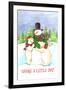 Snowman and Polar Share Joy-Melinda Hipsher-Framed Giclee Print