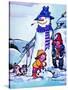 Snowman and Snow Dog - Jack & Jill-Fred Womack-Stretched Canvas