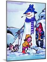Snowman and Snow Dog - Jack & Jill-Fred Womack-Mounted Giclee Print
