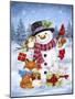 Snowman and Wood's Friends-MAKIKO-Mounted Giclee Print