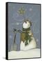 Snowman at Rest-Margaret Wilson-Framed Stretched Canvas