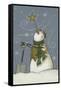 Snowman at Rest-Margaret Wilson-Framed Stretched Canvas